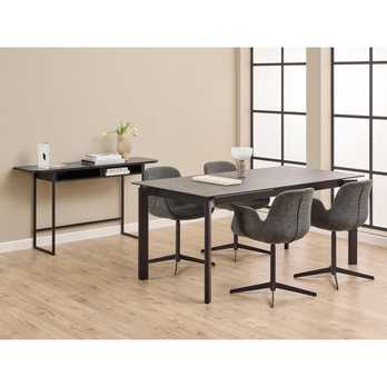 Konzolový stolík DARLINGTON 140 popolavá čierna/matná čierna 8