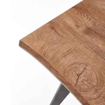 Jedálenský stôl DAUDI prírodná/čierna 7