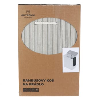 Bambusový kôš na bielizeň DAVIDSON II sivá 6