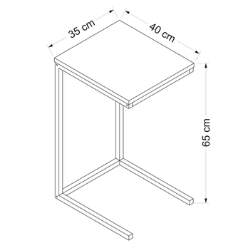 Prístavný stolík DAVIN orech/čierna 3
