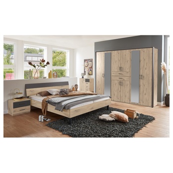 Posteľ DEANNA dub viking/grafitová, 160x200 cm 1