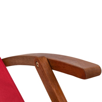 Záhradné ležadlo DECK červená 4