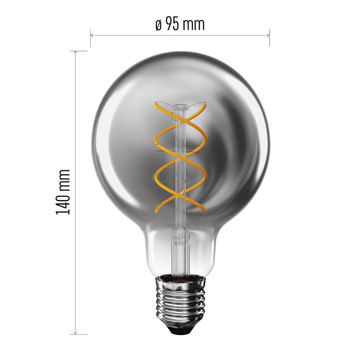 Dekoratívna LED žiarovka DECO SMOKED Z52311 E27, 4,5W, teplá biela 6