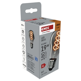 Dekoratívna LED žiarovka DECO SMOKED Z55311 E27, 4,5W, teplá biela 4