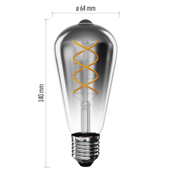 Dekoratívna LED žiarovka DECO SMOKED Z57311 E27, 4,5W, teplá biela 6