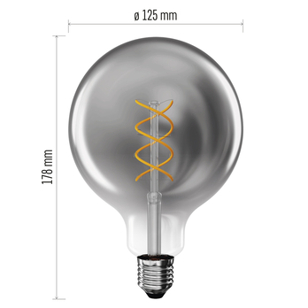 Dekoratívna LED žiarovka DECO SMOKED Z58311 E27, 4,5W, teplá biela 6