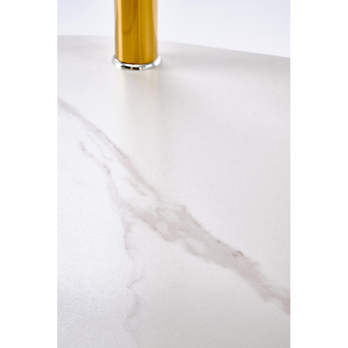 Konferenčný stolík DECOT II priehľadná/biely mramor/zlatá 5