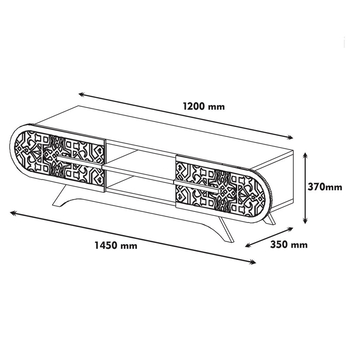 TV stolík DEFNE 1 orech/žltá 3