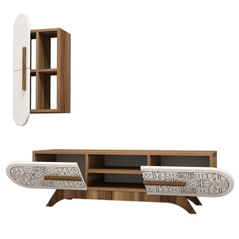 Obývacia stena DEFNE 2 orech/biela 2