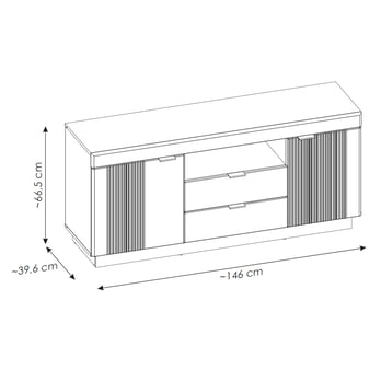 TV komoda DELAMAR 2D2Z dub evoke 4