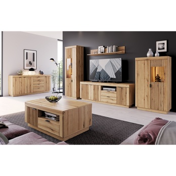 Vitrína DELAMAR DLAV01L dub evoke, ľavá 1