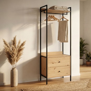 Predsieňová stena DELMA 2 dub/čierna 1