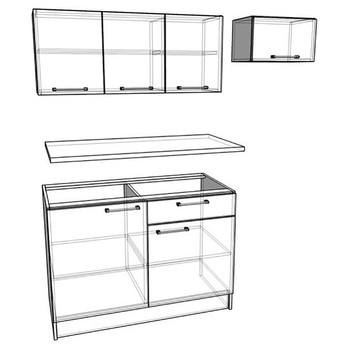 Kuchynská linka DELTA 180 cm, dub sonoma 2