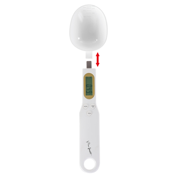 Vážiaca lyžica DELTA biela, max 500 g 1