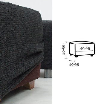 Napínací poťah na taburet DENIA hnedá 6