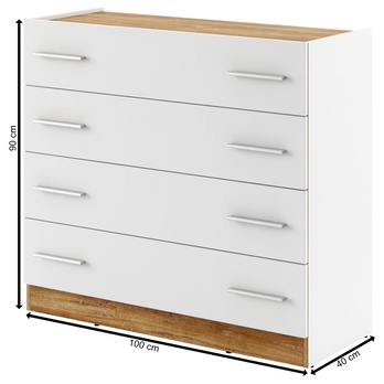 Komoda DENTRO dub stirling/biela 2