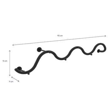 Nástenný vešiak DERBY čierna 4
