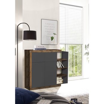 Komoda DERRICK 5 antracitová 1