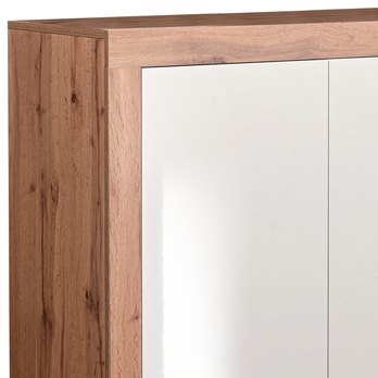 Komoda DERRICK 6 dub wotan/biela vysoký lesk 2