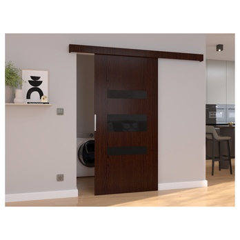 Posuvné dvere DESIO 106 wenge/čierna, 106x205 cm 1