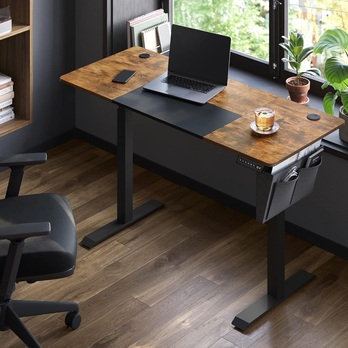 Pracovný stôl DESK 2 hnedá/čierna 1