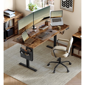 Písací stôl DESK 5 hnedá/čierná 1