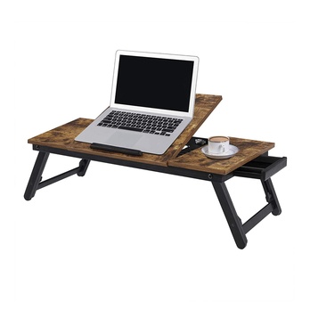 Prístavný stolík DESK hnedá/čierna 4