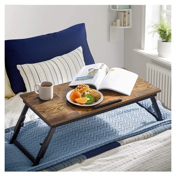 Prístavný stolík DESK hnedá/čierna 5