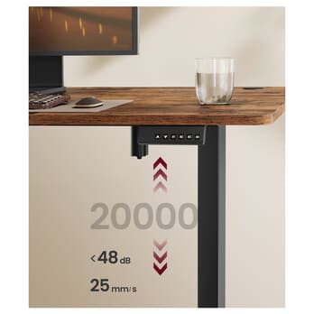 Pracovný stôl  DESK rustikálna hnedá/čierna 3
