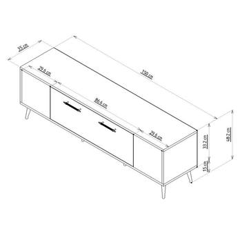 TV komoda DETAS biela 6