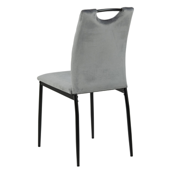 Jedálenská stolička DIA sivá/čierna 4