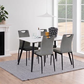 Jedálenská stolička DIA sivá/čierna 1