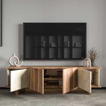 TV stolík DIANA 1 travertín/orech 1