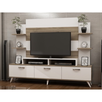 Obývacia stena DIANA 2 biela/orech 1