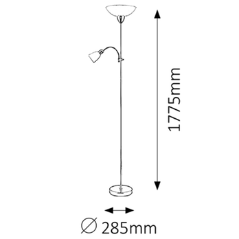 Stojacia lampa DIANA chróm/biela 3
