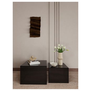 Konferenčný stolík DICE sivá/dymová, 2 ks 1