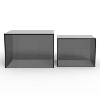 Konferenčný stolík DICE sivá/dymová, 2 ks 4