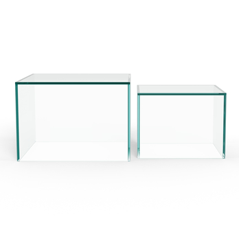 Konferenčný stolík DICE číra/krištáľovo číra, 2 ks 4