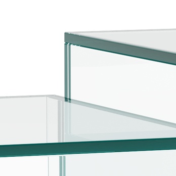 Konferenčný stolík DICE číra/krištáľovo číra, 2 ks 5