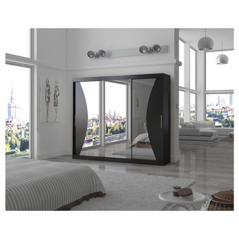 Šatní skriňa DIEM čierna 3