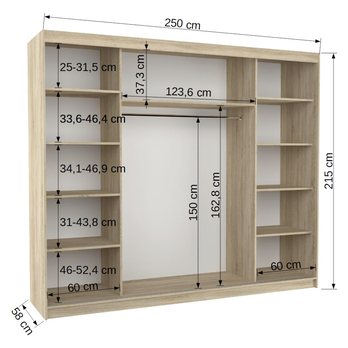 Šatní skriňa DIEM dub sonoma 4