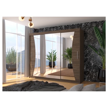 Šatní skriňa DIEM čokoládovo hnedá 1