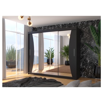 Šatní skriňa DIEM čierna 1