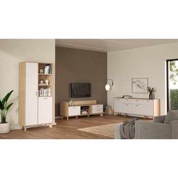 TV komoda DIGBY 1 biela/dub jackson hickory 3