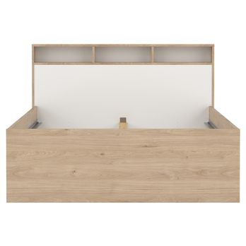 Posteľ DIGBY biela/dub jackson hickory, 140x200 cm 4