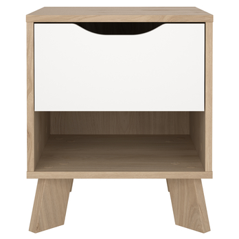Nočný stolík DIGBY biela/dub jackson hickory 4
