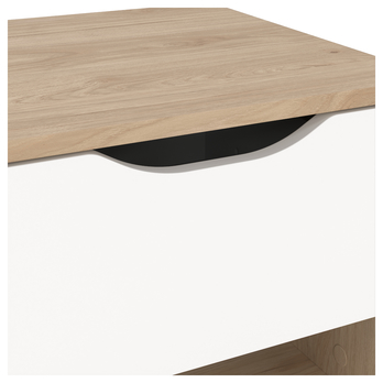 Nočný stolík DIGBY biela/dub jackson hickory 6