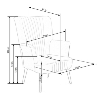 Kreslo DILGODU horčicová 9