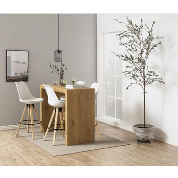 Barová stolička DIMA PU kaučukovník/biela 1