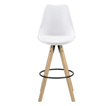 Barová stolička DIMA PU kaučukovník/biela 2